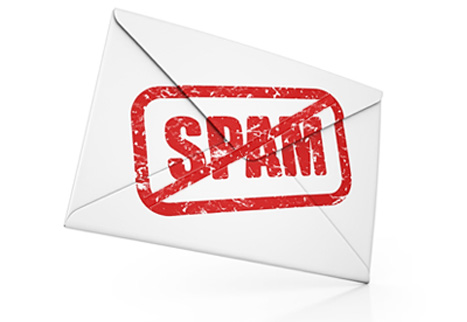 The envelope marked as SPAM